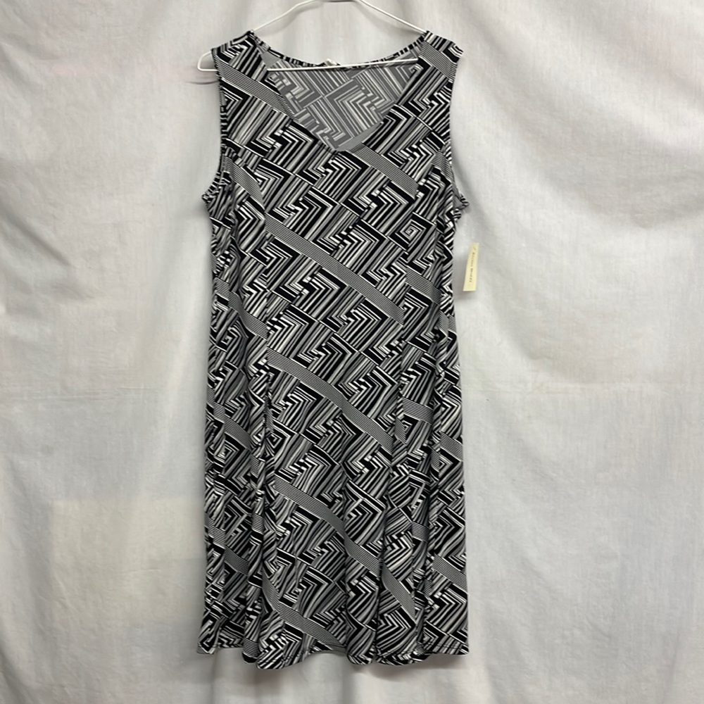 Studio Works Black Laberint Casual Dress Size Large